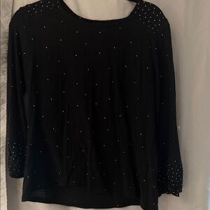 Lucky Brand polka dot Black Women's Top